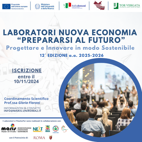 LABORATORI NUOVA ECONOMIA “PREPARARSI AL FUTURO” - 12° EDIZIONE